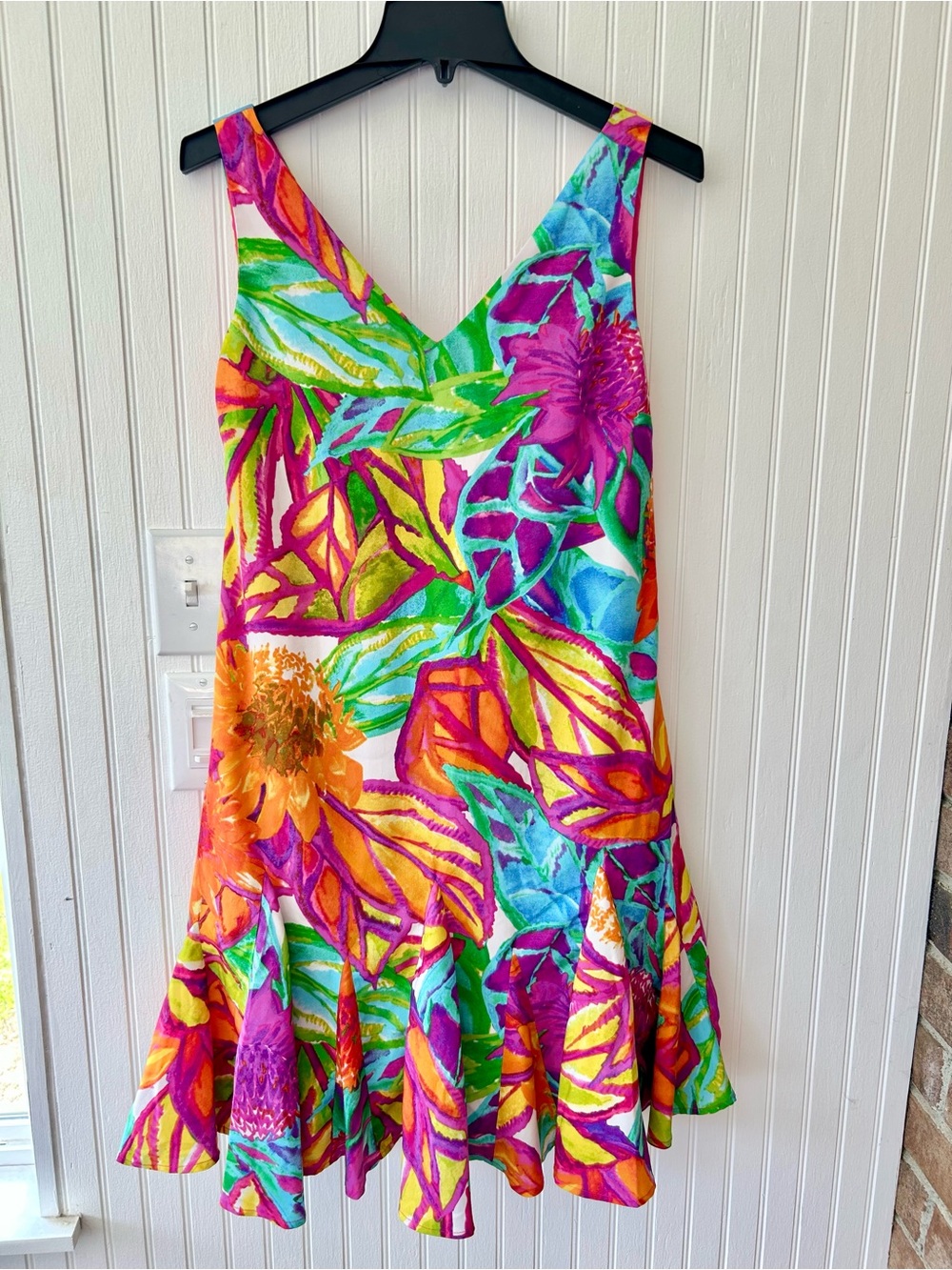 Ralph Lauren Hot Pink V-Neck Vacation Dress - Size 4